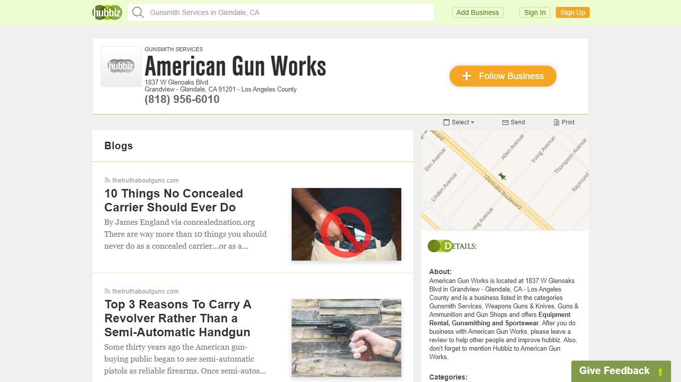 American Gun Works, Gunsmith Services, 1837 W Glenoaks Blvd